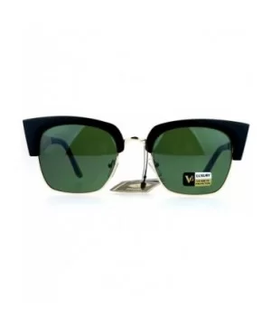 VG Sunglasses Womens Fashion Square Cateye Retro Shades UV 400 - Black (Dark Green) - CS12O1X7NHU $7.17 Square