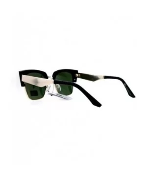 VG Sunglasses Womens Fashion Square Cateye Retro Shades UV 400 - Black (Dark Green) - CS12O1X7NHU $7.17 Square