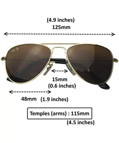 Top Flyer - Kid's First Sunglasses for Ages 4-7 Years - Gold - CY18HE7L87G $6.41 Aviator