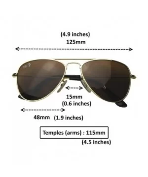 Top Flyer - Kid's First Sunglasses for Ages 4-7 Years - Gold - CY18HE7L87G $6.41 Aviator