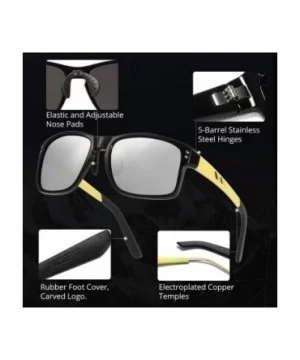 Classic Square Sunglasses Men Sports Polarized & 100% UV Protection Outdoor eyewear KD524 - Mirrored Silver - C1194CL0GW9 $29...