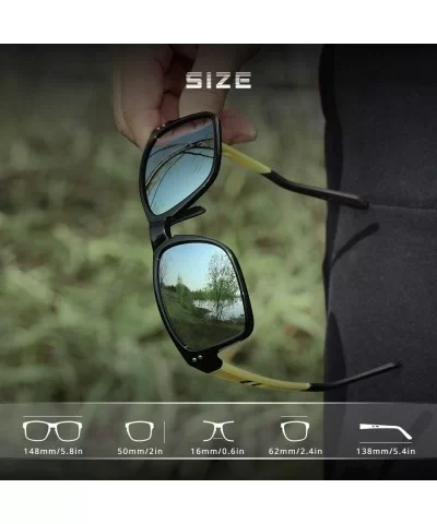 Classic Square Sunglasses Men Sports Polarized & 100% UV Protection Outdoor eyewear KD524 - Mirrored Silver - C1194CL0GW9 $29...