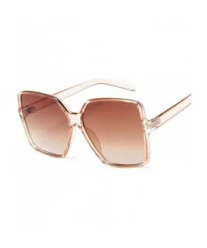 Oversized Sunglasses Transparent Gradient - White Gray - CA198XW32WE $7.41 Oversized