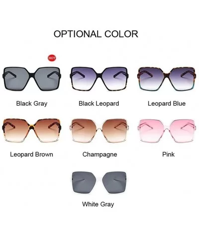 Oversized Sunglasses Transparent Gradient - White Gray - CA198XW32WE $7.41 Oversized