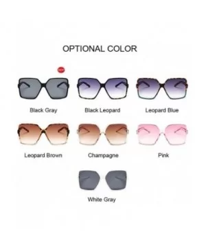 Oversized Sunglasses Transparent Gradient - White Gray - CA198XW32WE $7.41 Oversized