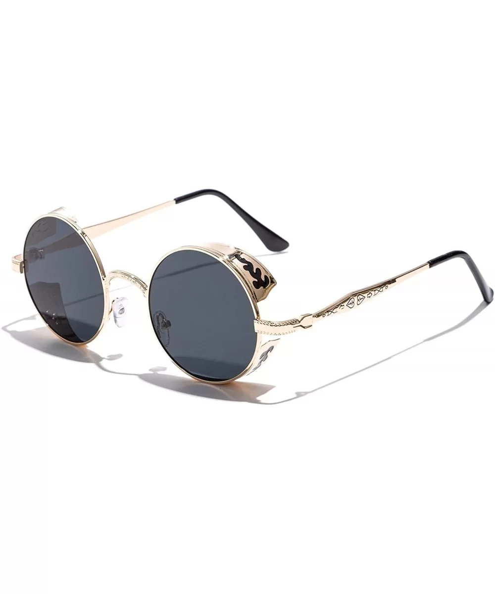 Ricky Sunglasses - Gold Black - CL196YMD3EK $26.42 Goggle