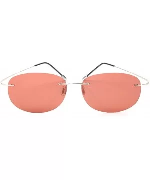 Titanium Rimless fishing Sunglasses Glasses For Men Women - Gold - CM180Z5K6T5 $13.90 Rimless