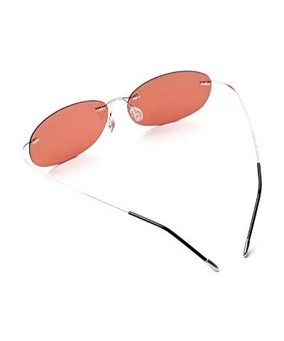 Titanium Rimless fishing Sunglasses Glasses For Men Women - Gold - CM180Z5K6T5 $13.90 Rimless