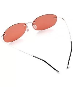 Titanium Rimless fishing Sunglasses Glasses For Men Women - Gold - CM180Z5K6T5 $13.90 Rimless