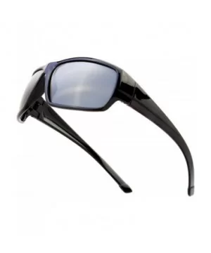 Rectangle Lightweight Polarized Sunglasses for Men Women - S105-shiny Black - CD18EYGO6DZ $12.44 Sport