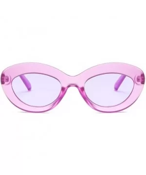 Sunglasses Oval Sunglasses Men and women Fashion Retro Sunglasses - Purple - C418LK4N67W $5.42 Sport