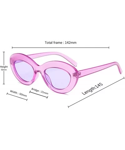 Sunglasses Oval Sunglasses Men and women Fashion Retro Sunglasses - Purple - C418LK4N67W $5.42 Sport