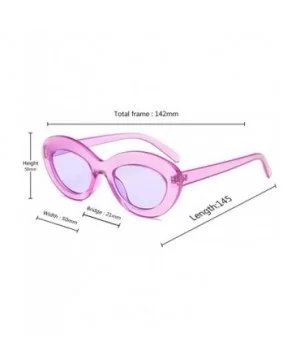 Sunglasses Oval Sunglasses Men and women Fashion Retro Sunglasses - Purple - C418LK4N67W $5.42 Sport