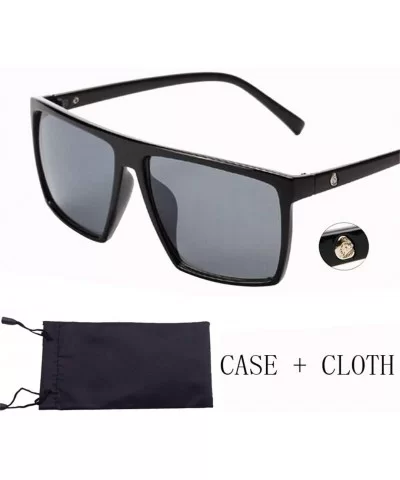 Retro Frame Square Male Sunglasses Men All Black Oversized Big Sun Glasses for Women Sun Glasses - Skull 8921 C8 - CF194OLGT2...