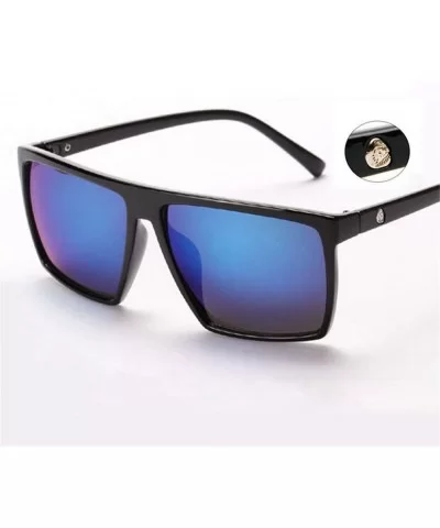 Retro Frame Square Male Sunglasses Men All Black Oversized Big Sun Glasses for Women Sun Glasses - Skull 8921 C8 - CF194OLGT2...