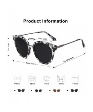 Polarized Lens Round Mens Womens Sunglasses Metal Frame MOMENT SJ1110 - C2 Grey Tortoise Frame/Grey Lens - CX18LALM6ZI $25.07...