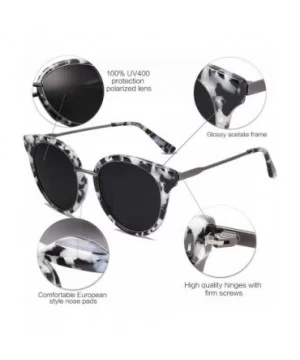 Polarized Lens Round Mens Womens Sunglasses Metal Frame MOMENT SJ1110 - C2 Grey Tortoise Frame/Grey Lens - CX18LALM6ZI $25.07...