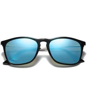 Fashion Square Sunglasses Polarized Men Women Vintage Driving Sun glasses - Blue - CL197HXRZI5 $6.17 Rectangular