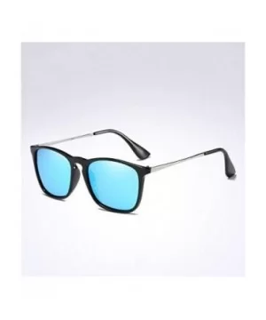 Fashion Square Sunglasses Polarized Men Women Vintage Driving Sun glasses - Blue - CL197HXRZI5 $6.17 Rectangular