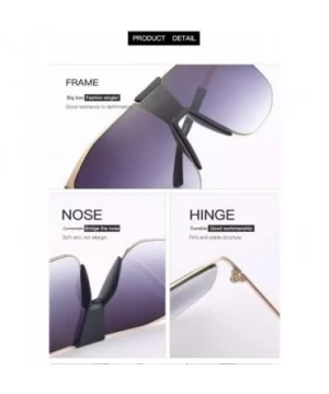 Unisex Square Oversized Sunglasses for Women Men UV Protection Fashion Large Frame Metal Frame - C6 - CA198W2K4RZ $6.26 Overs...