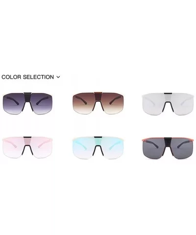 Unisex Square Oversized Sunglasses for Women Men UV Protection Fashion Large Frame Metal Frame - C6 - CA198W2K4RZ $6.26 Overs...