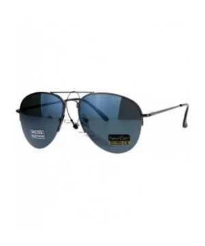 Air Force Aviator Sunglasses Unisex Half Rim Spring Hinge Classic Aviators - Gunmetal - CD1876OT8CU $7.95 Aviator