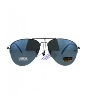 Air Force Aviator Sunglasses Unisex Half Rim Spring Hinge Classic Aviators - Gunmetal - CD1876OT8CU $7.95 Aviator