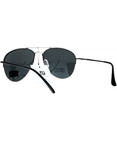 Air Force Aviator Sunglasses Unisex Half Rim Spring Hinge Classic Aviators - Gunmetal - CD1876OT8CU $7.95 Aviator