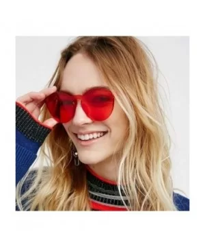 Unisex Fashion Candy Colors Round Outdoor Sunglasses Sunglasses - Red - CE199UM3E5X $5.98 Round