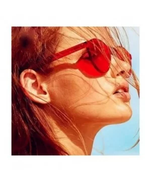 Unisex Fashion Candy Colors Round Outdoor Sunglasses Sunglasses - Red - CE199UM3E5X $5.98 Round