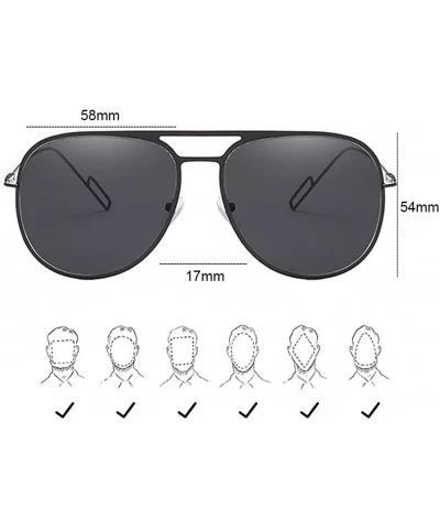 Vintage Round Sunglasses 50s Round Frame with UV400 for Men and Women Retro - Black - C818DLY5ULS $10.56 Sport