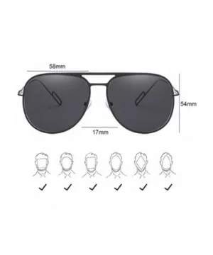 Vintage Round Sunglasses 50s Round Frame with UV400 for Men and Women Retro - Black - C818DLY5ULS $10.56 Sport