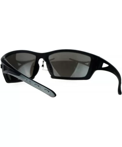 Xloop Mens Sports Sunglasses Wrap Around Rectangular Frame UV 400 - Black Gray - CH1855ZNLE5 $7.68 Sport