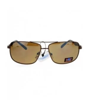 Air Force Mens Sunglasses Rectangular Navigator Metal Frame UV 400 - Brown (Brown) - CG186UTS45Y $9.23 Rectangular