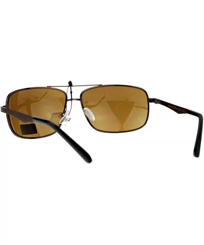 Air Force Mens Sunglasses Rectangular Navigator Metal Frame UV 400 - Brown (Brown) - CG186UTS45Y $9.23 Rectangular