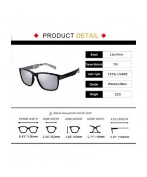 Vintage TR Polarized Sunglasses for men Women Unisex Stylish Square Mirror Lens - Black Frame Silver Len - C5196UG9HSY $11.15...