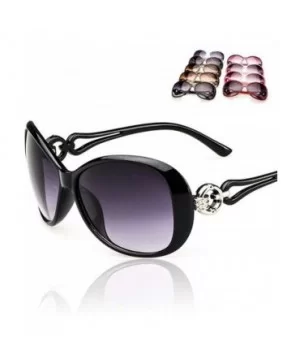 Women Fashion Lightweight Oval Shape UV400 Protection Framed Sunglasses Sunglasses - Wine Red - CO196YZRQES $11.51 Oval