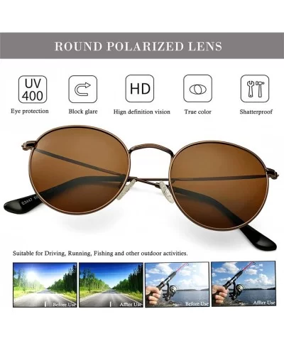 Small Round Polarized Sunglasses for Men Women Vintage Designer Style Circle Lens Sun Glasses - C019COQUIKQ $7.31 Sport