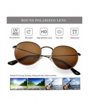 Small Round Polarized Sunglasses for Men Women Vintage Designer Style Circle Lens Sun Glasses - C019COQUIKQ $7.31 Sport