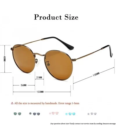 Small Round Polarized Sunglasses for Men Women Vintage Designer Style Circle Lens Sun Glasses - C019COQUIKQ $7.31 Sport