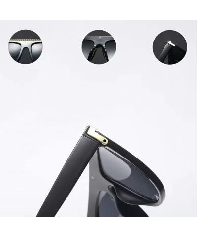 Fashion Chain Sunglasses Men Oversized Square Sun Glasses for Women Accessories - White With Black - CU18KI0KD6Z $5.09 Square