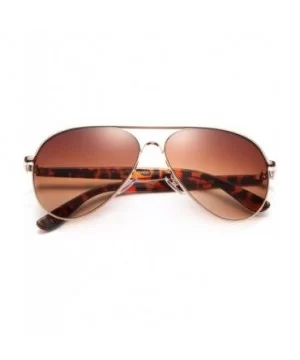 Fashion Aviator Sunglasses - Gold/Tortoise/Brown Lens - C9117P3PV5L $5.05 Aviator