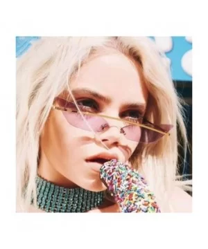 Small Cat Eye Sunglasses Women 2019 Fashion Shades UV400 Single Gold Purple - Gold Purple - C418YZU38K2 $9.44 Aviator