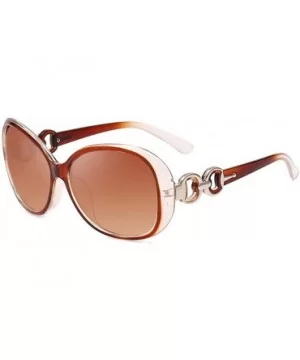 Polarized Sunglasses for Women and Men - UV Protection Ladies Shades Vintage Sun Glasses - D - CN190LENHRR $5.54 Oversized