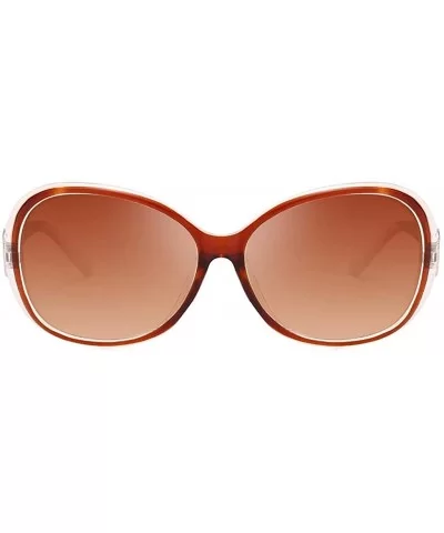 Polarized Sunglasses for Women and Men - UV Protection Ladies Shades Vintage Sun Glasses - D - CN190LENHRR $5.54 Oversized