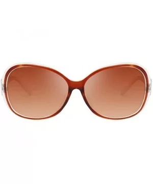 Polarized Sunglasses for Women and Men - UV Protection Ladies Shades Vintage Sun Glasses - D - CN190LENHRR $5.54 Oversized