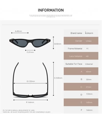 Sunglasses For Women Metal Hinges Small Cat Eye Frame Sun Glasses K0578 - White&black - CY18CEEL6SW $5.97 Cat Eye