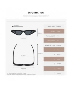 Sunglasses For Women Metal Hinges Small Cat Eye Frame Sun Glasses K0578 - White&black - CY18CEEL6SW $5.97 Cat Eye