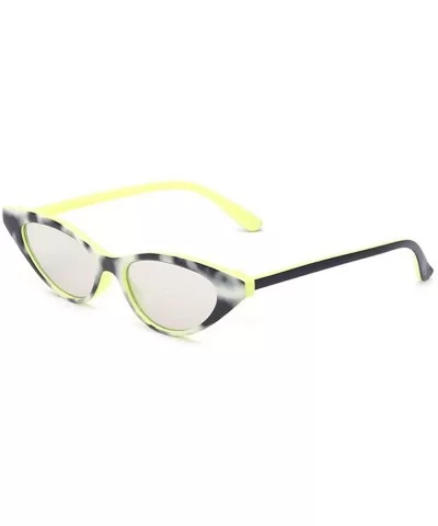 2019 Cat Sunglasses Women Luxury Vintage Flat Top Small Frame Sexy Sun glasses UV400 Shades - Yellow&leopard - C118NQXI86Z $7...