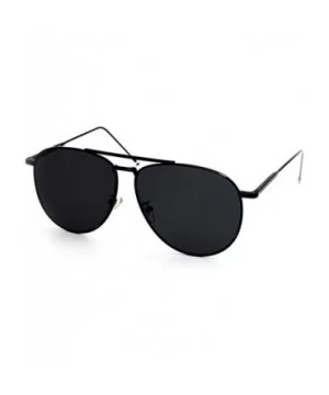 97025 Premium Oversized Flat Aviator Mirrored Sunglass Womens Mens - Premium Flat - CT17YUL4DKX $13.96 Round